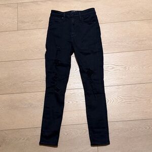 Abercrombie & Fitch Distressed Black Skinny Jeans
